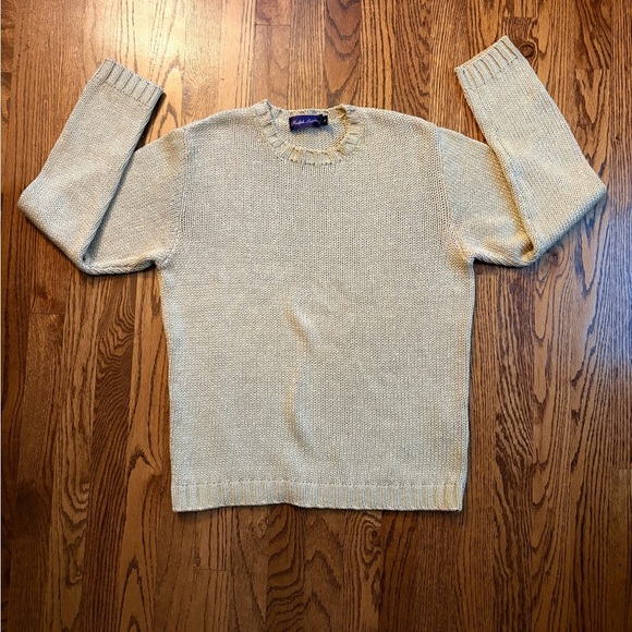 Ralph Lauren Sweaters - Ralph Lauren Purple Label Women’s Petite 100% Cotton Sweater Vintage Luxury Knit